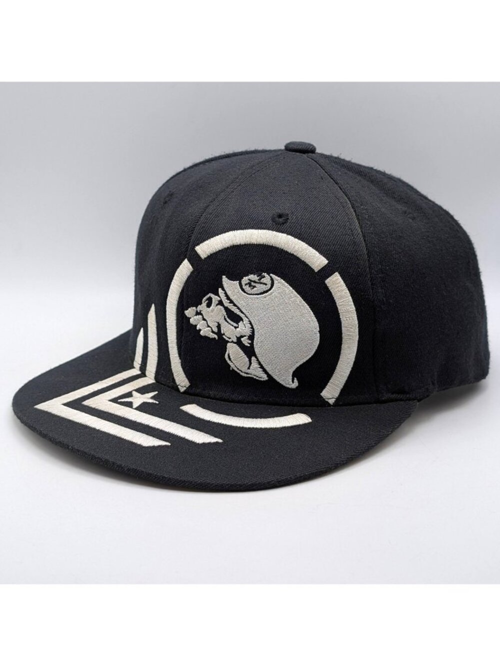 Metal Mulisha Hat Adult Flexfit L/XL Black White Cap Skull Motocross Retro Y2K